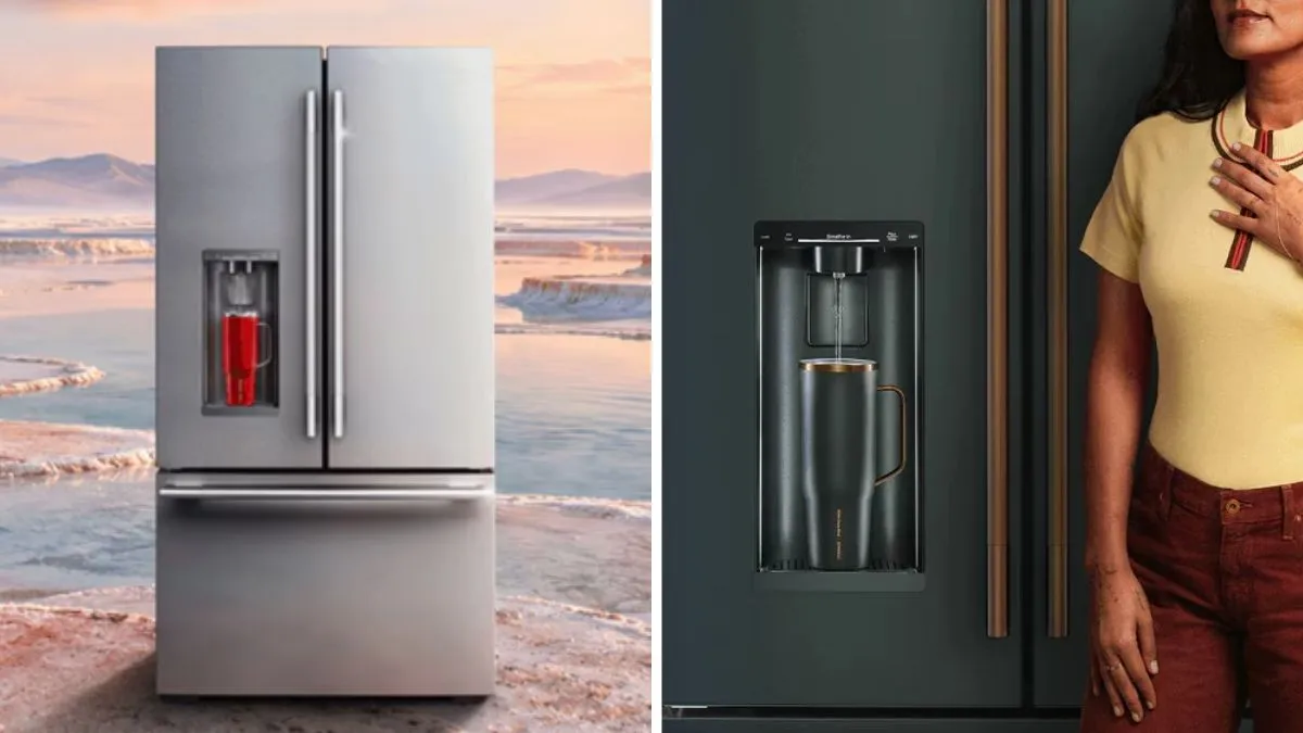 Geladeira da KitchenAid com IA enche copos automaticamente enquanto você relaxa